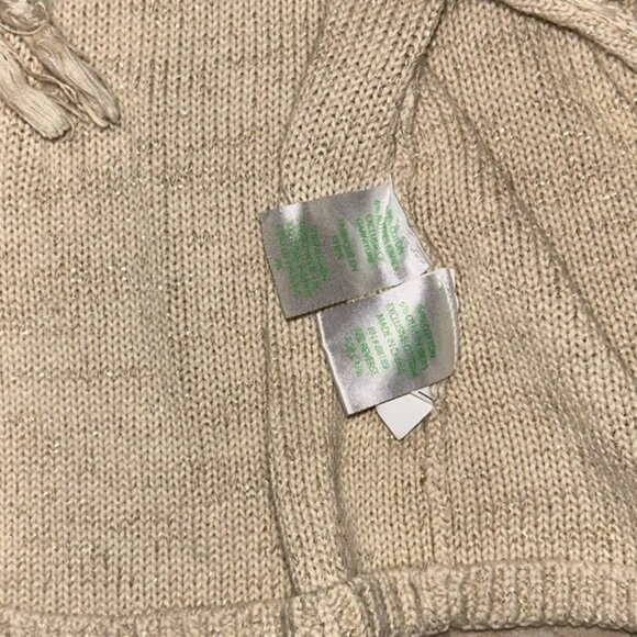 Lilly Pulitzer Girls M (6-7) Gold Mini Abbott SweaterCardigan Fringes - Picture 3 of 6